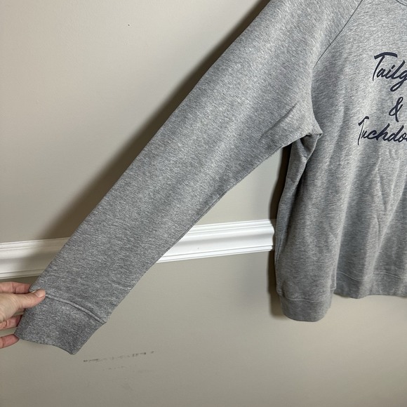 Draper James Heather Gray Sweatshirt with Navy Script - Picture 2 of 9